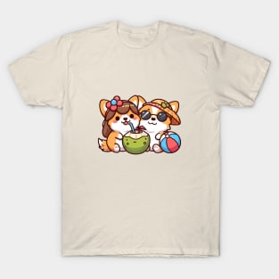 Corgi summer date T-Shirt